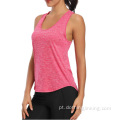 Workout Open Back T-Shirts para Mulheres